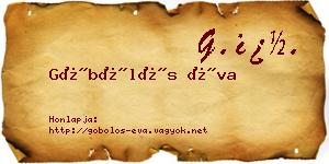 Göbölös Éva névjegykártya